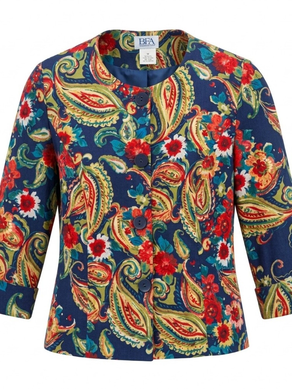 BFA Classics Colorful Paisley Spring Lightweight Cotton Office Blazer/Jacket 12P